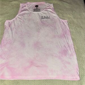 Mens Maui Pink tie-dye tank.